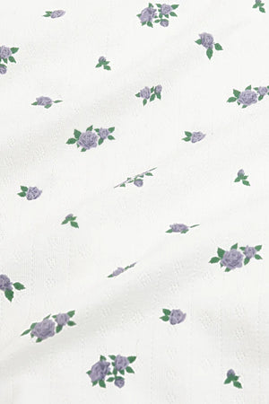 Kyte Baby Pointelle Zippered Footie / Spray Rose