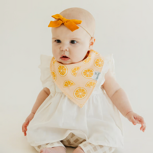 Copper Pearl Bandana Bibs / Clementine