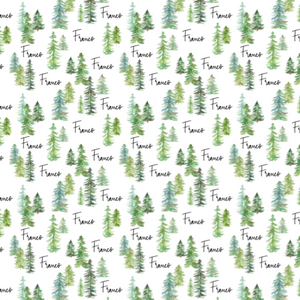 Plush Minky Fleece Personalized Blanket | Pine Tree