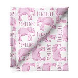 Personalized Stretchy Blanket | Elephant