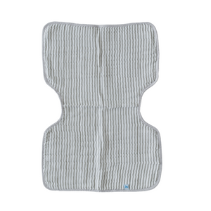Little Unicorn Cotton Muslin Burp Cloth / Grey Stripe