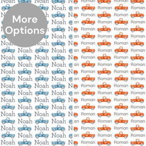 Plush Minky Fleece Personalized Blanket | Trucks