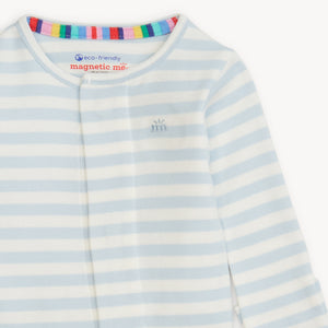 Magnetic Me Magnetic Organic Cotton Footie / Blue Stripe