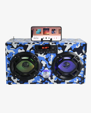Bluetooth Mini Boom Box / Blue Camo