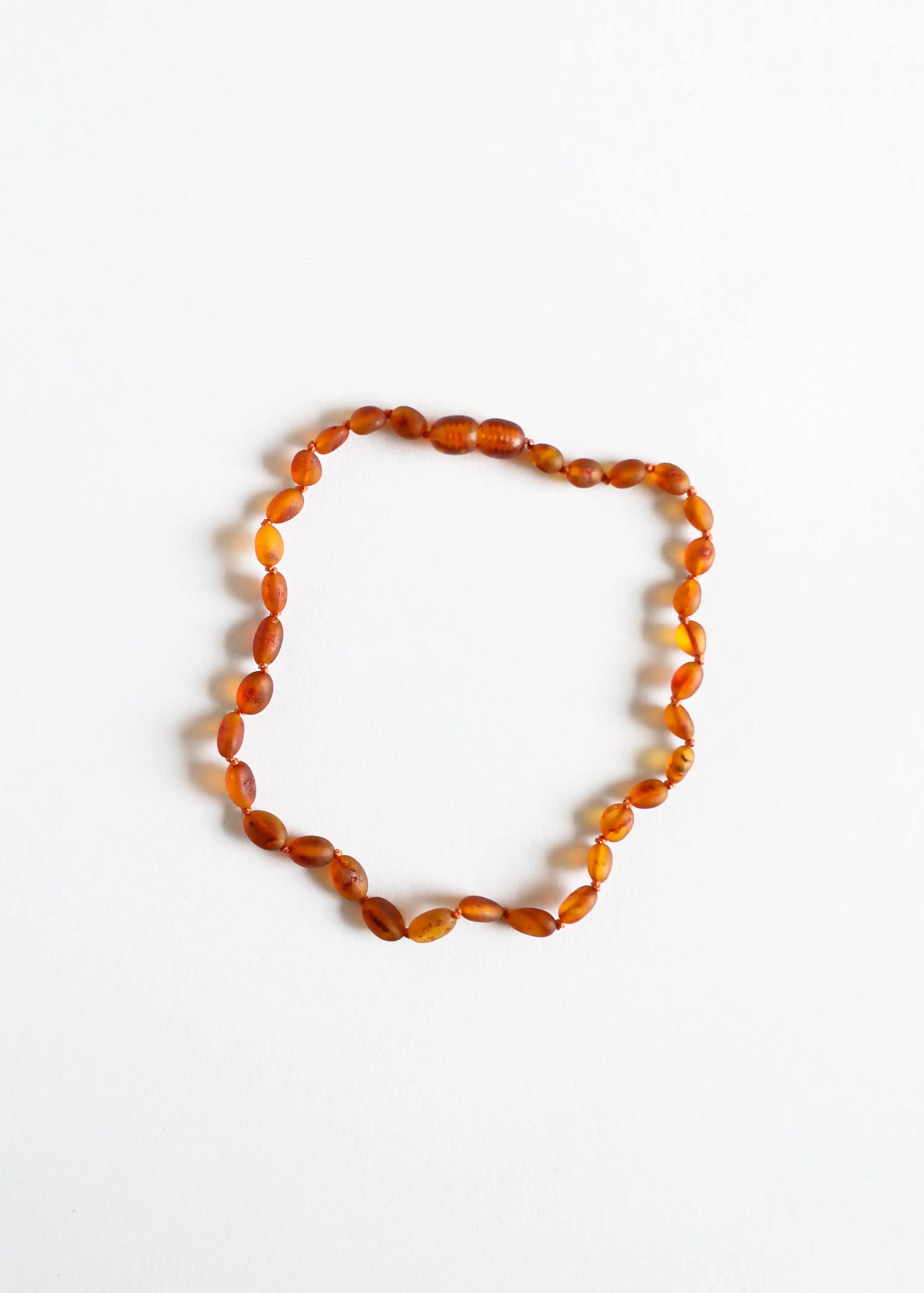 Canyon Leaf Classic Necklace / Raw Cognac Amber