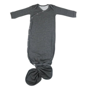 Copper Pearl Newborn Knotted Gown / Slate