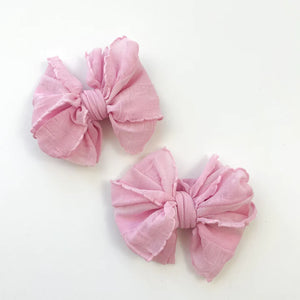 Ruffle Hair Clip Set