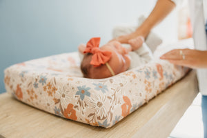 Copper Pearl Premium Knit Diaper Changing Pad Cover / Eden