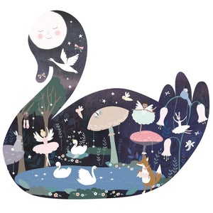 Enchanted Swan Lake Shaped Jigsaw Puzzle - 40 Piece