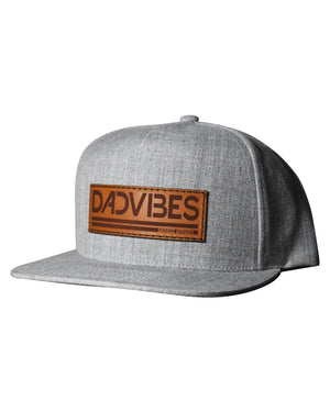 DadVibes Classic Premium Snapback Hat / Heather Grey***