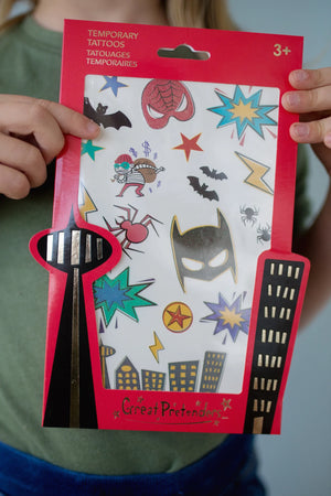Superhero Temporary Tattoo Set