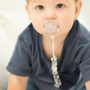 Bella Tunno Silicone Pacifier Clip / Black Marble