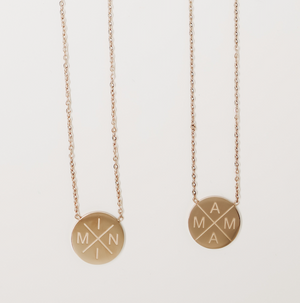 Mini & Mama X Necklace Set / Rose Gold