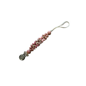 Three Hearts Mila Pacifier & Toy Clip