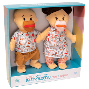 Wee Baby Stella Doll Twins Peach With Brown Hair