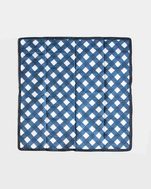 Little Unicorn Outdoor Blanket / Navy Plaid