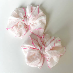 Ruffle Hair Clip Set