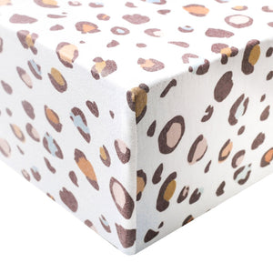 Copper Pearl Premium Knit Fitted Crib Sheet / Millie