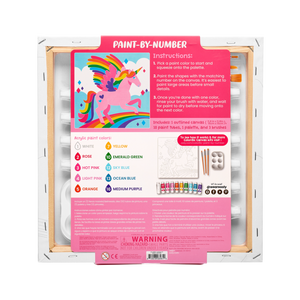 Ooly Colorific Canvas Paint-by-Number Kit / Magic Unicorn