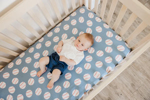 Copper Pearl Premium Knit Fitted Crib Sheet / Slugger