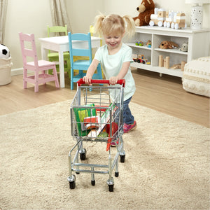 Melissa & Doug Metal Grocery Shopping Cart Toy