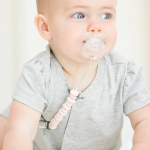 Bella Tunno Silicone Pacifier Clip / Light Pink