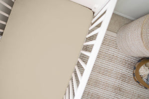 Organic Bamboo Viscose Crib Sheet / Sand