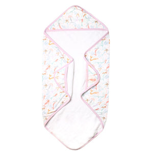 Copper Pearl Premium Knit Hooded Towel / Coral