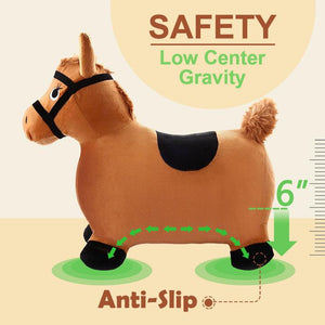 Bouncy Pals Bouncy Brown Horse Ride On Toy