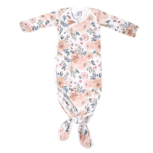 Copper Pearl Newborn Knotted Gown / Autumn