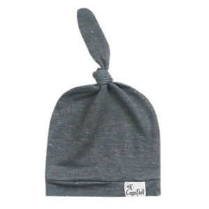 Copper Pearl Top Knot Hat / Slate