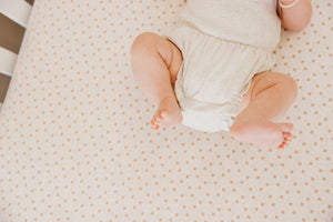 Copper Pearl Premium Knit Fitted Crib Sheet / Hunnie