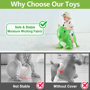 Bouncy Pals Bouncy Triceratops Ride On Toy