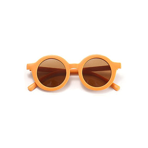 Round Retro Sunglasses / Clementine Matte