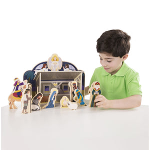 Melissa & Doug Wooden Christmas Nativity Set