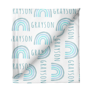 Personalized Stretchy Blanket | Rainbow
