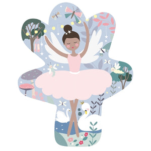 Enchanted Ballerina Shaped Jigsaw Puzzle - 12 Piece