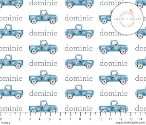 Plush Minky Fleece Personalized Blanket | Trucks