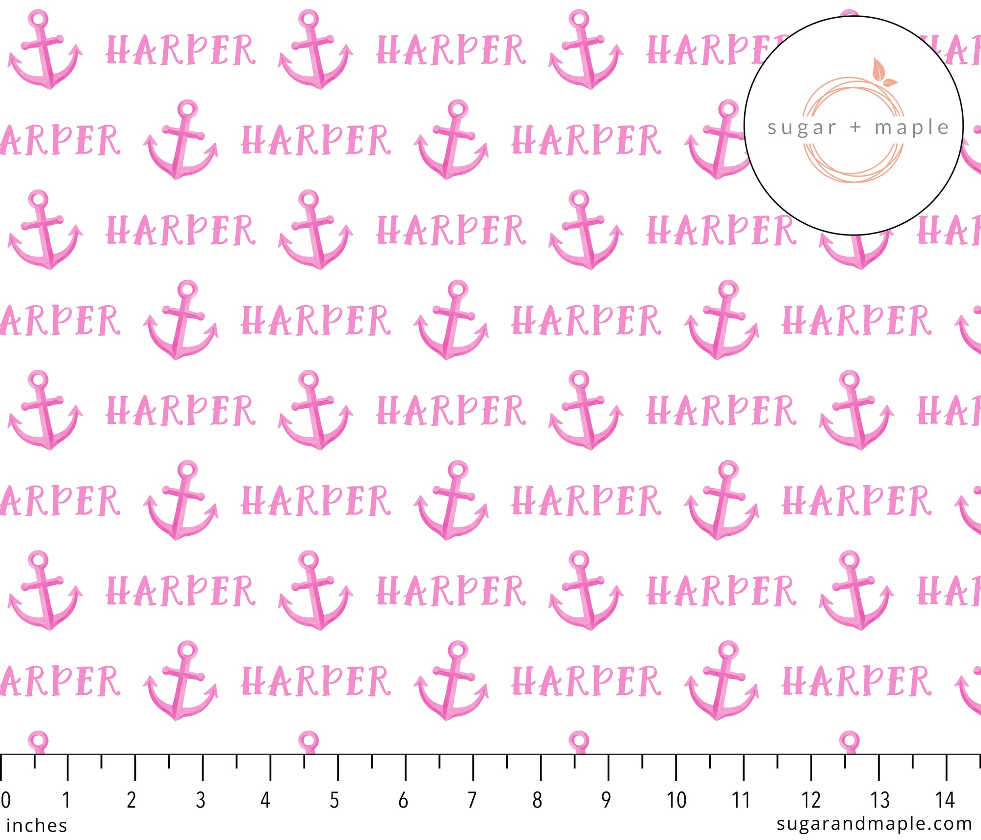 Sugar + Maple Personalized Stretchy Blanket | Anchor Pink