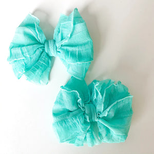 Ruffle Hair Clip Set