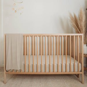 Organic Bamboo Viscose Crib Sheet / Sand