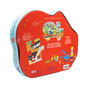 Construction Truck Shaped Jigsaw Puzzle - 40 Piece