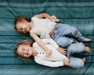 Little Unicorn Outdoor Blanket / Shoreline Stripe