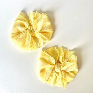 Ruffle Hair Clip Set