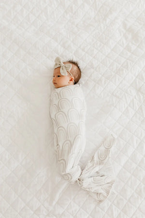 Copper Pearl Knit Swaddle Blanket / Bliss