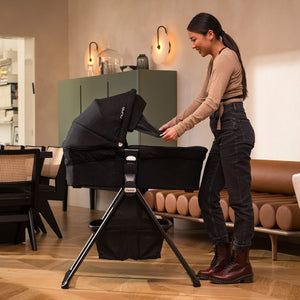 Nuna MIXX Series Bassinet & Stand - Caviar
