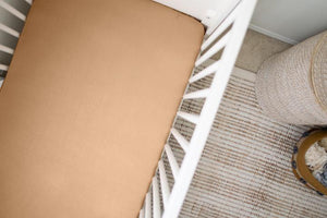 Organic Bamboo Viscose Crib Sheet / Clay