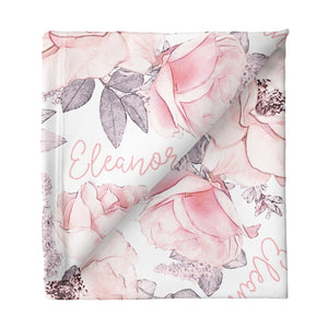 Personalized Stretchy Blanket | Wallpaper Floral