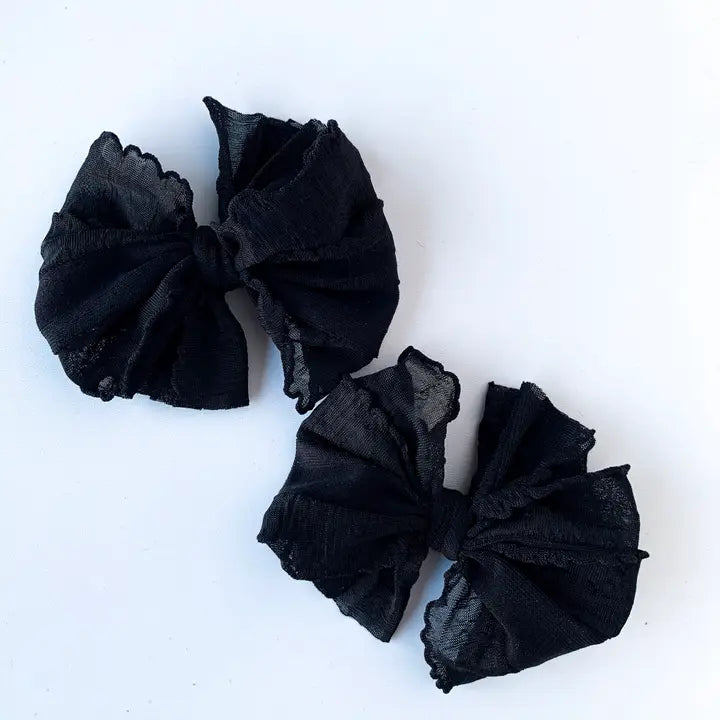 Ruffle Hair Clip Set