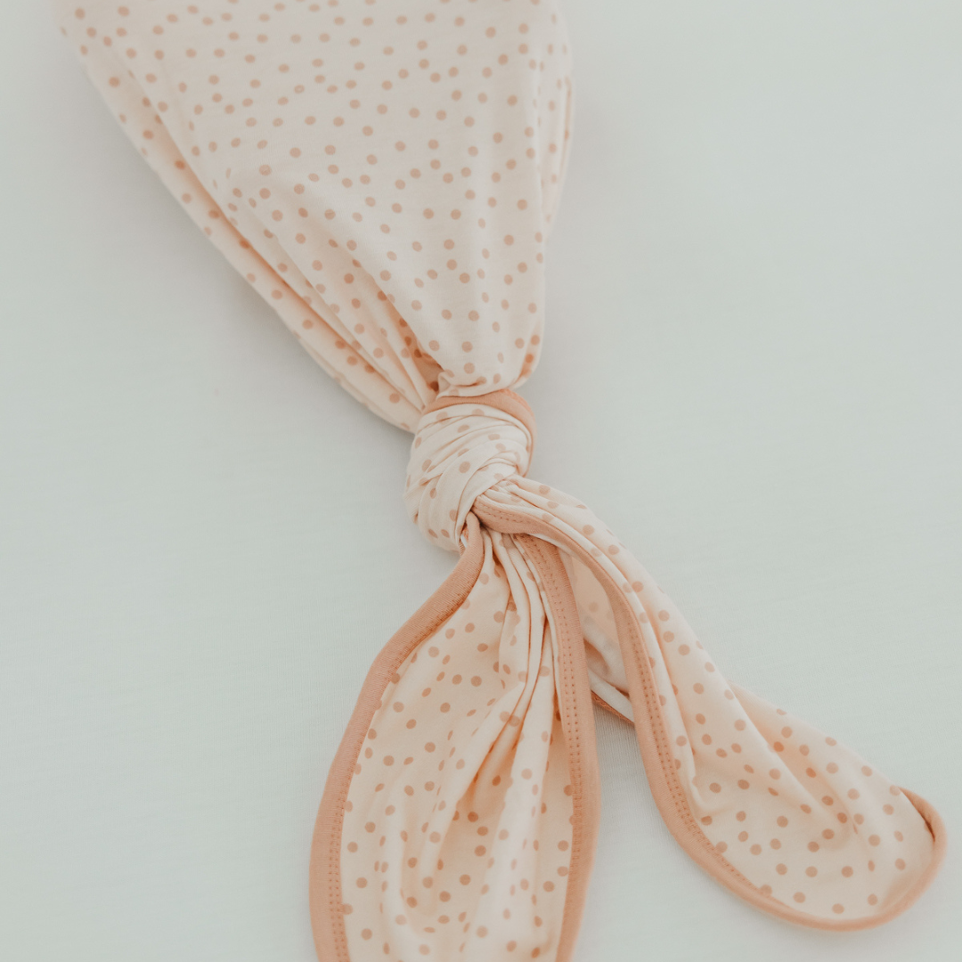 Copper Pearl Newborn Knotted Gown / Dottie